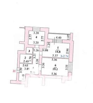 2-к квартира, вторичка, 63м2, 5/15 этаж