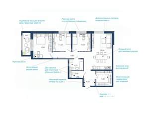 3-к квартира, вторичка, 102м2, 14/25 этаж