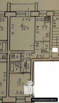 2-к квартира, вторичка, 52м2, 5/5 этаж