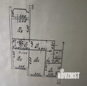 3-к квартира, вторичка, 86м2, 8/9 этаж