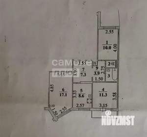 3-к квартира, вторичка, 63м2, 1/5 этаж