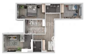 4-к квартира, вторичка, 86м2, 13/17 этаж