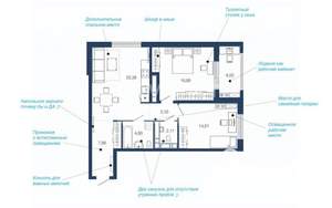 2-к квартира, вторичка, 78м2, 5/23 этаж