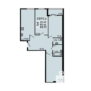 3-к квартира, вторичка, 89м2, 5/25 этаж