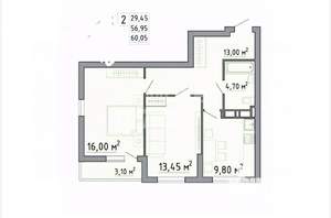2-к квартира, вторичка, 60м2, 7/19 этаж
