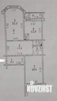 2-к квартира, вторичка, 83м2, 11/18 этаж