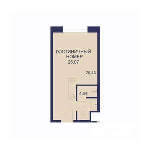 2-к квартира, вторичка, 33м2, 18/23 этаж