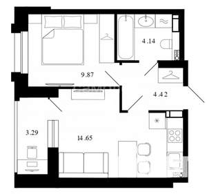 1-к квартира, вторичка, 36м2, 10/12 этаж