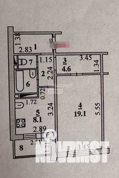 1-к квартира, вторичка, 42м2, 6/10 этаж