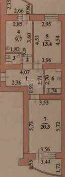 2-к квартира, вторичка, 60м2, 9/12 этаж