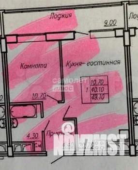 1-к квартира, вторичка, 43м2, 13/21 этаж