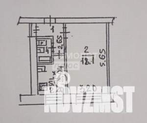 1-к квартира, вторичка, 30м2, 3/5 этаж