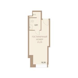 1-к квартира, вторичка, 23м2, 14/23 этаж