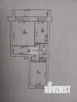 2-к квартира, вторичка, 51м2, 3/3 этаж