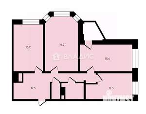 3-к квартира, вторичка, 80м2, 14/17 этаж