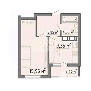 1-к квартира, вторичка, 39м2, 9/19 этаж