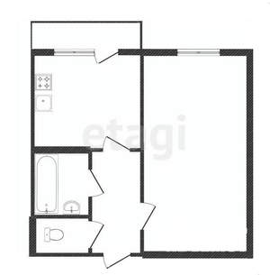 1-к квартира, вторичка, 39м2, 1/11 этаж