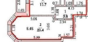 1-к квартира, вторичка, 49м2, 19/24 этаж