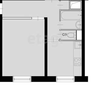 1-к квартира, вторичка, 36м2, 1/10 этаж