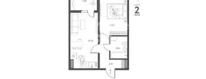 1-к квартира, вторичка, 37м2, 13/17 этаж