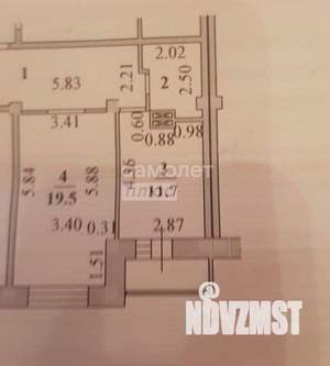 1-к квартира, вторичка, 51м2, 6/21 этаж