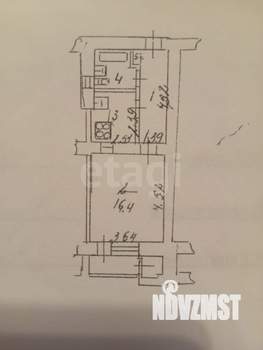 1-к квартира, вторичка, 34м2, 6/16 этаж