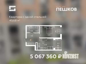 1-к квартира, вторичка, 50м2, 7/22 этаж