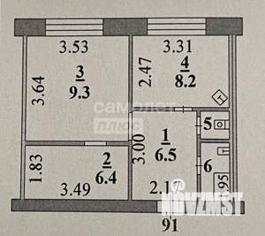 2-к квартира, вторичка, 36м2, 2/5 этаж