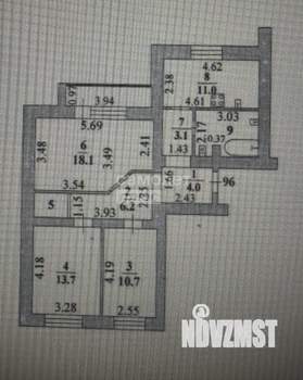 3-к квартира, вторичка, 79м2, 6/9 этаж