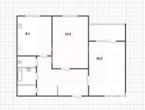 2-к квартира, вторичка, 52м2, 8/10 этаж