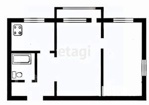2-к квартира, вторичка, 41м2, 5/5 этаж