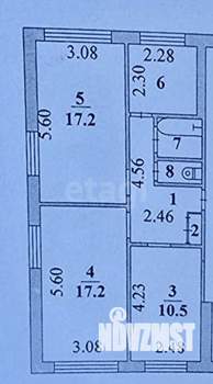 3-к квартира, вторичка, 61м2, 1/3 этаж