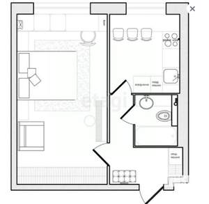 1-к квартира, вторичка, 33м2, 3/16 этаж
