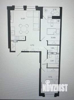 2-к квартира, вторичка, 61м2, 2/15 этаж