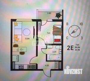 2-к квартира, вторичка, 32м2, 3/18 этаж