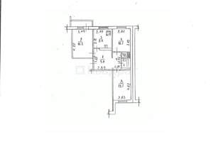 3-к квартира, вторичка, 64м2, 6/10 этаж