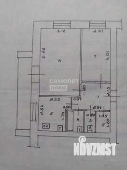 2-к квартира, вторичка, 43м2, 9/9 этаж
