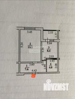 1-к квартира, вторичка, 38м2, 6/17 этаж