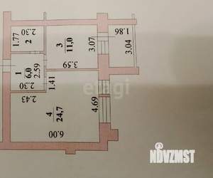 1-к квартира, вторичка, 46м2, 3/17 этаж