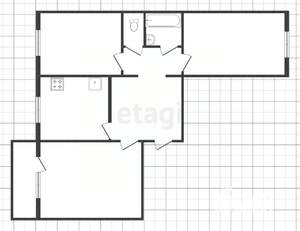 3-к квартира, вторичка, 62м2, 5/10 этаж