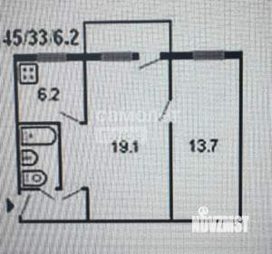 2-к квартира, вторичка, 43м2, 5/5 этаж