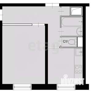 1-к квартира, вторичка, 30м2, 2/5 этаж