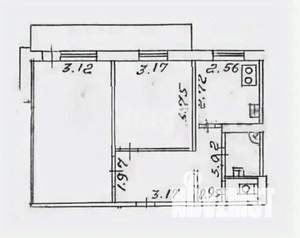 2-к квартира, вторичка, 50м2, 9/9 этаж