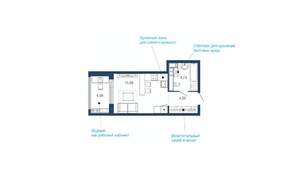 Студия квартира, вторичка, 30м2, 8/22 этаж