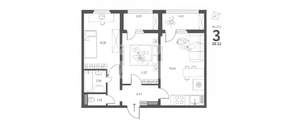 3-к квартира, вторичка, 59м2, 13/17 этаж