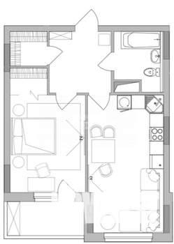 2-к квартира, вторичка, 50м2, 18/19 этаж