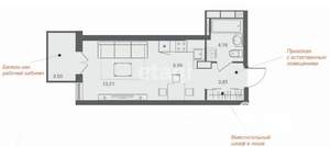 Студия квартира, вторичка, 32м2, 5/25 этаж