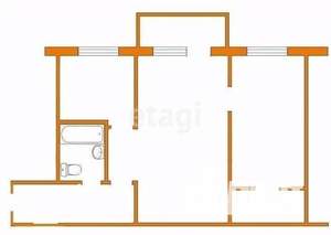 2-к квартира, вторичка, 46м2, 5/5 этаж