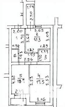 2-к квартира, вторичка, 56м2, 3/9 этаж