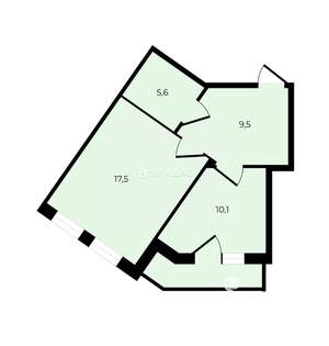 1-к квартира, вторичка, 46м2, 10/20 этаж